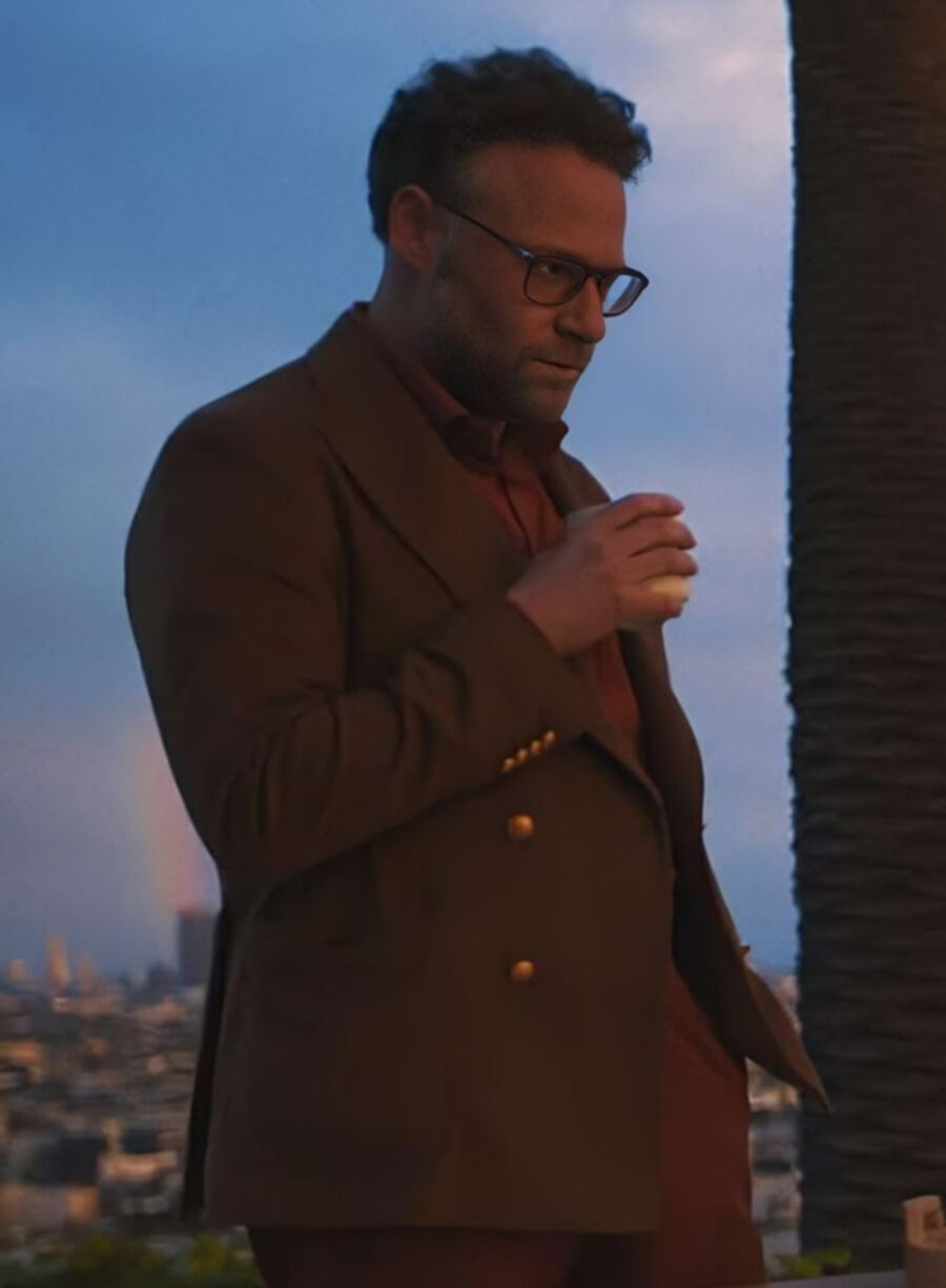 The Studio Seth Rogen Brown Coat