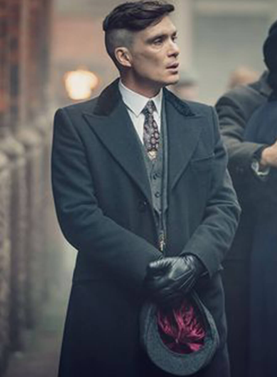 Thomas Shelby Peaky Blinders Black Trench Coat
