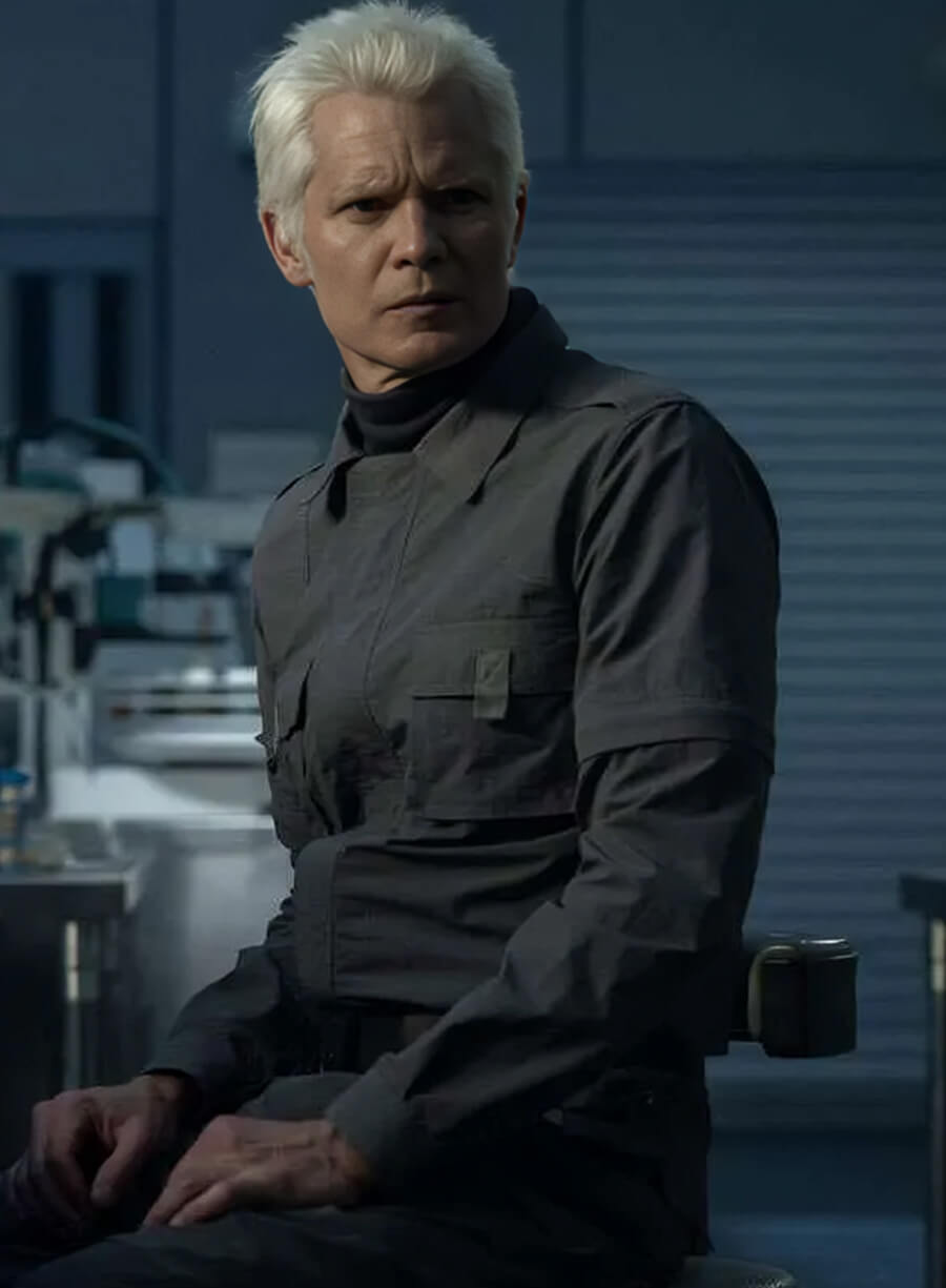 Timothy Olyphant Alien Earth 2025 Grey Jacket