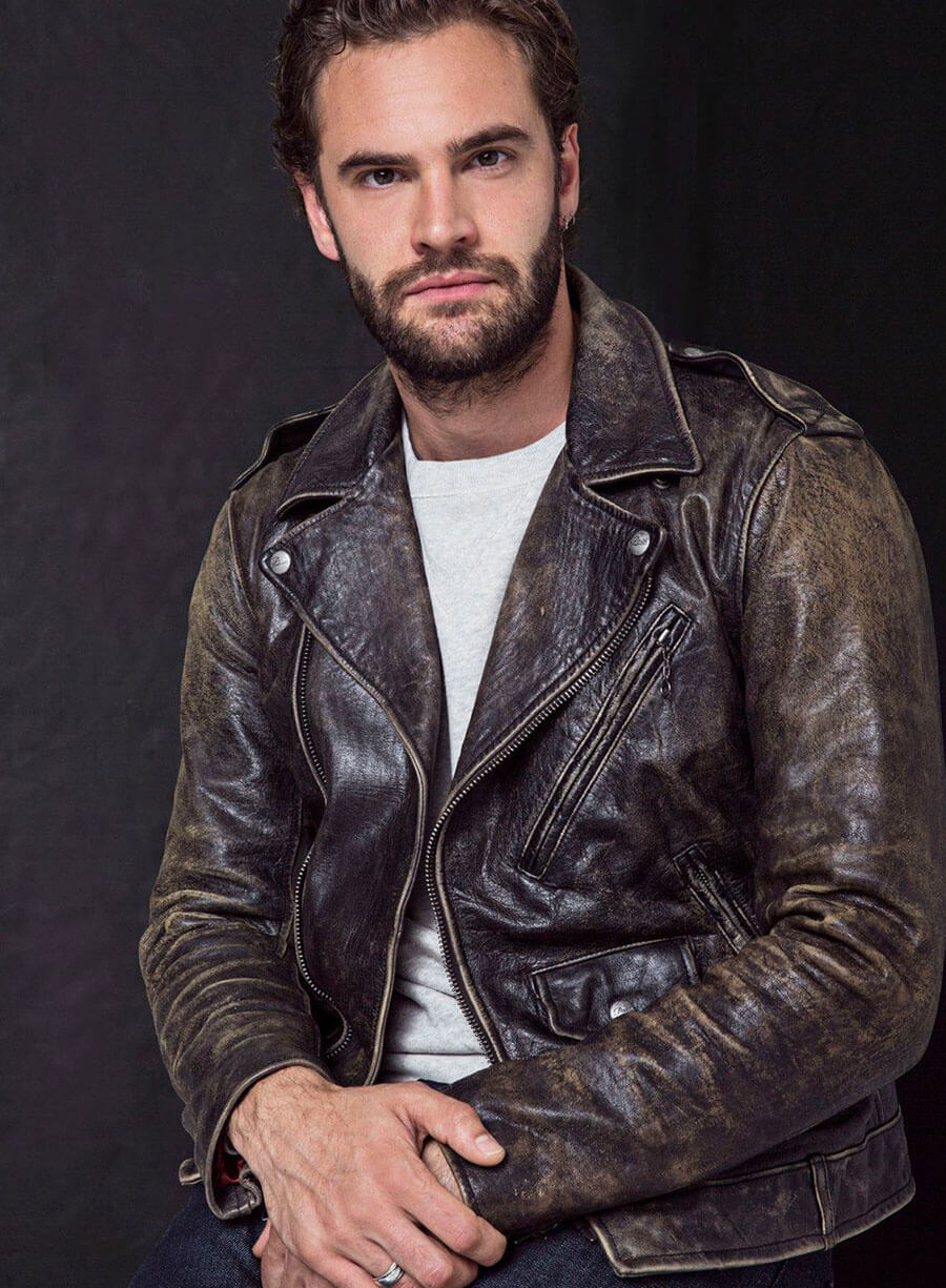 Tom Bateman Murder on the Orient Express Brown Leather Jacket