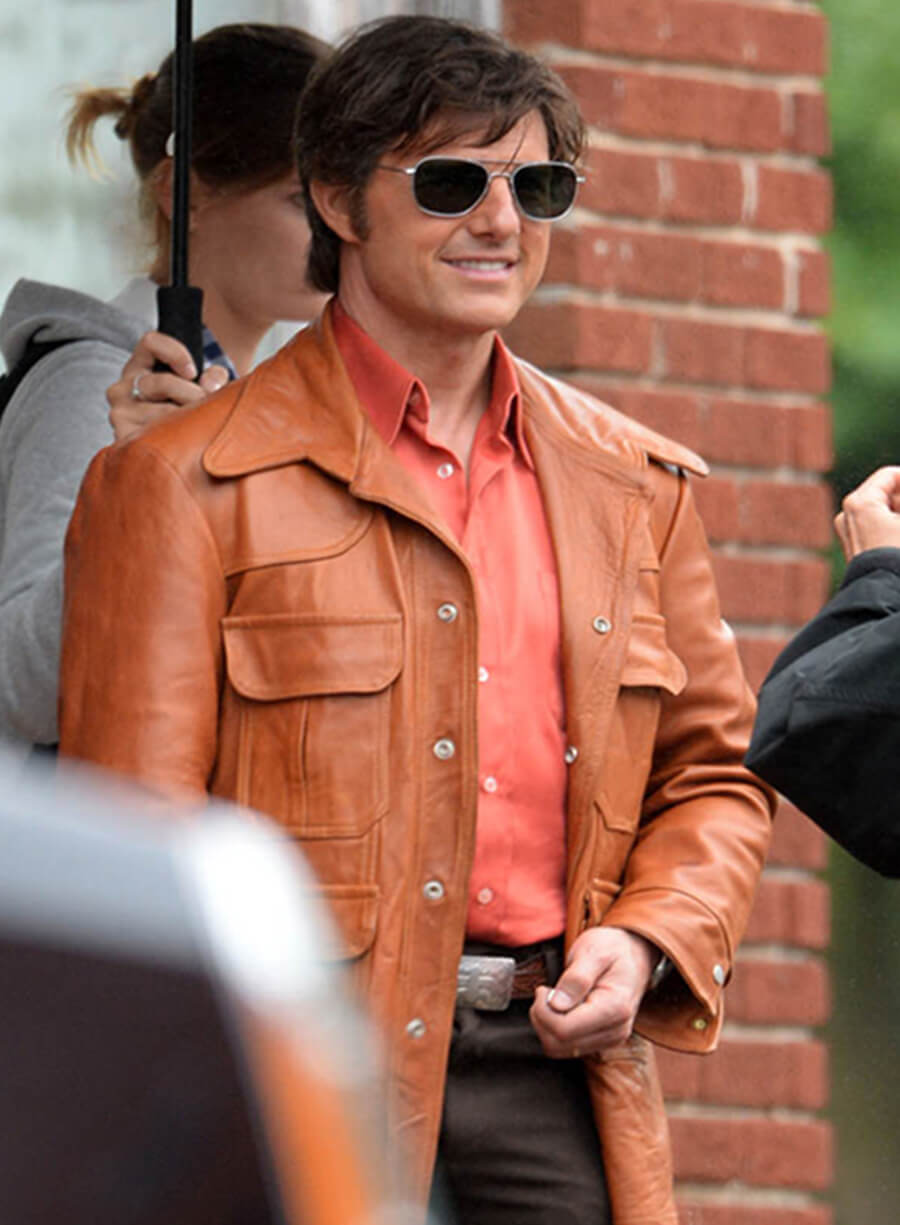 Tom Cruise American Made Brown Leather Jacket