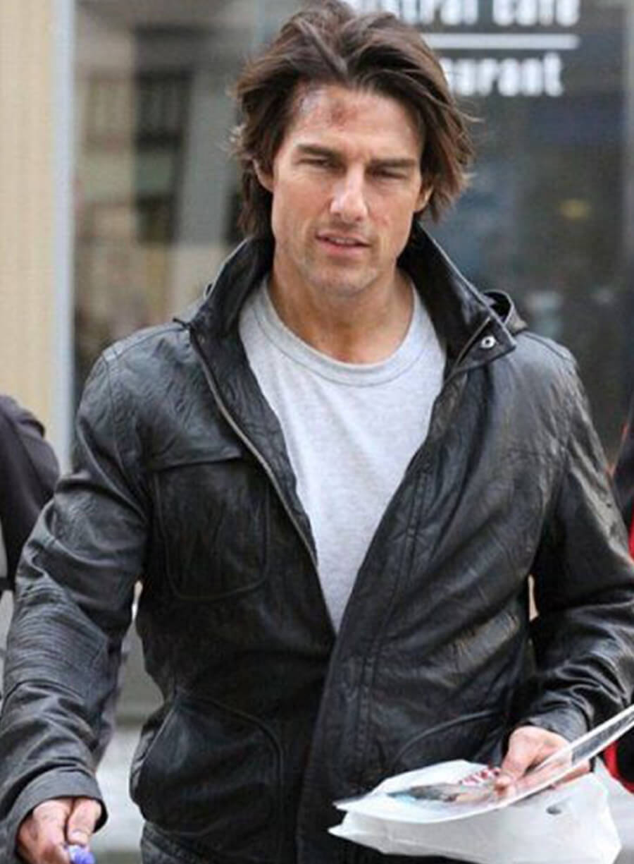 Tom Cruise Ghost Protocol Mission Impossible Leather Jacket