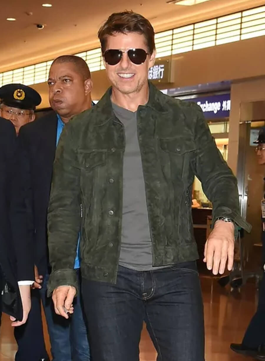 Tom Cruise Green Leather Jacket