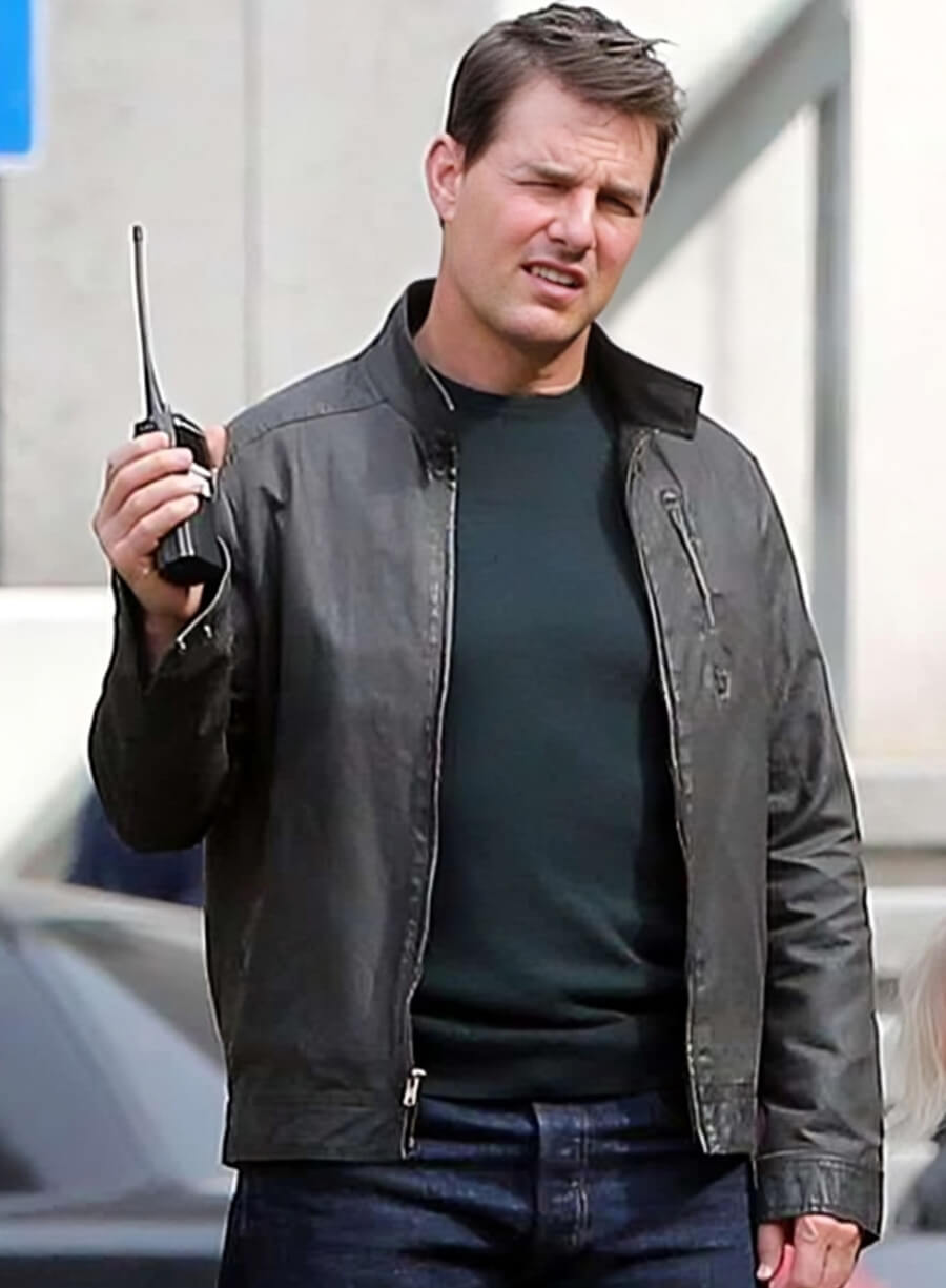 Tom Cruise Jack Reacher 2 Black Leather Jacket