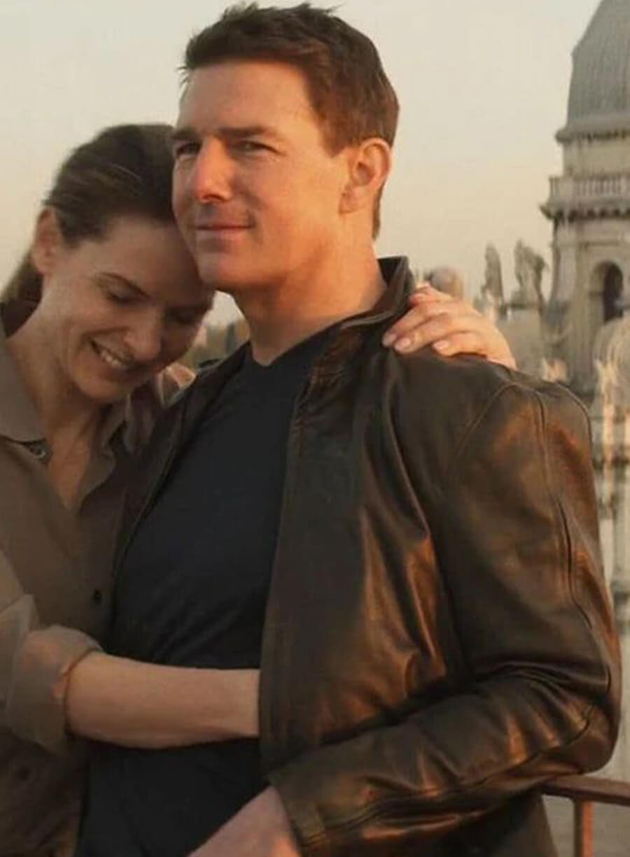 Tom Cruise Mission Impossible Dead Reckoning Black Leather Jacket