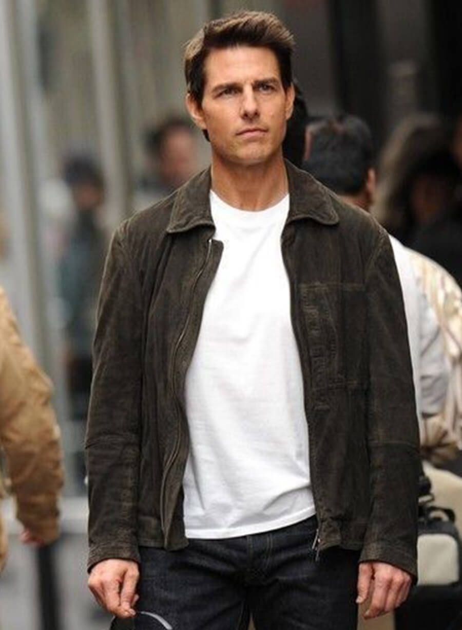 Tom Cruise Oblivion Black Leather Jacket