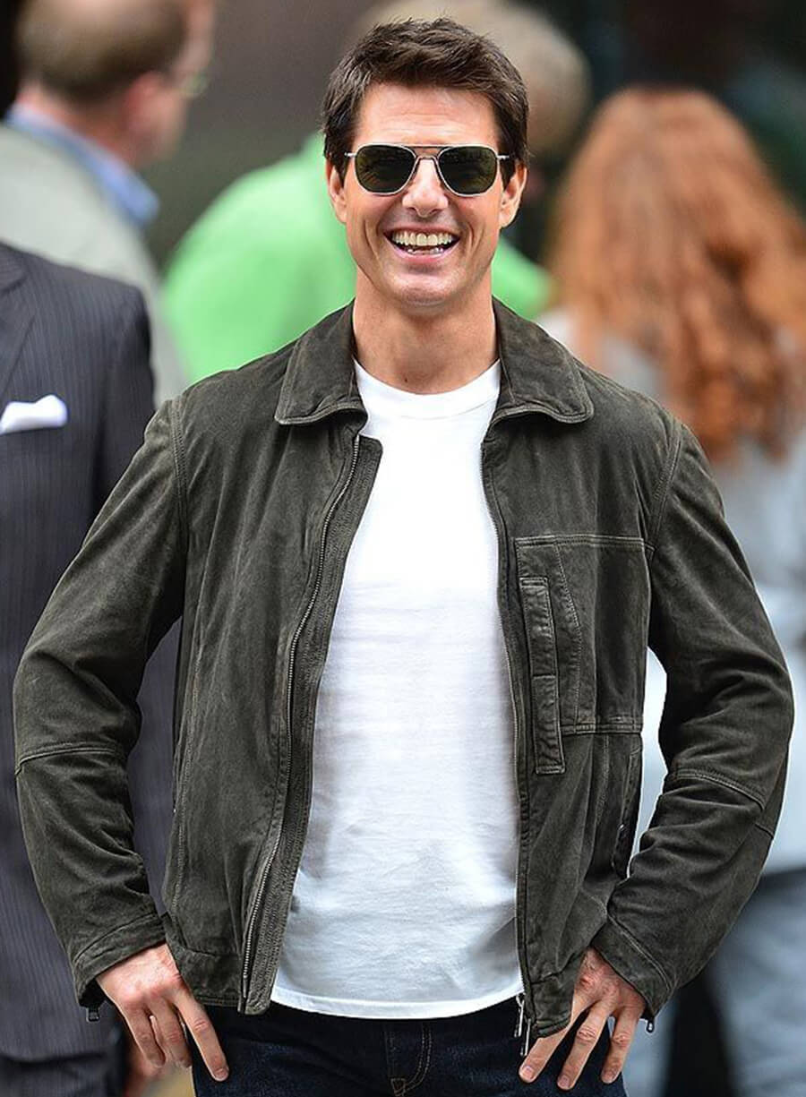 Tom Cruise Oblivion Black Leather Jacket