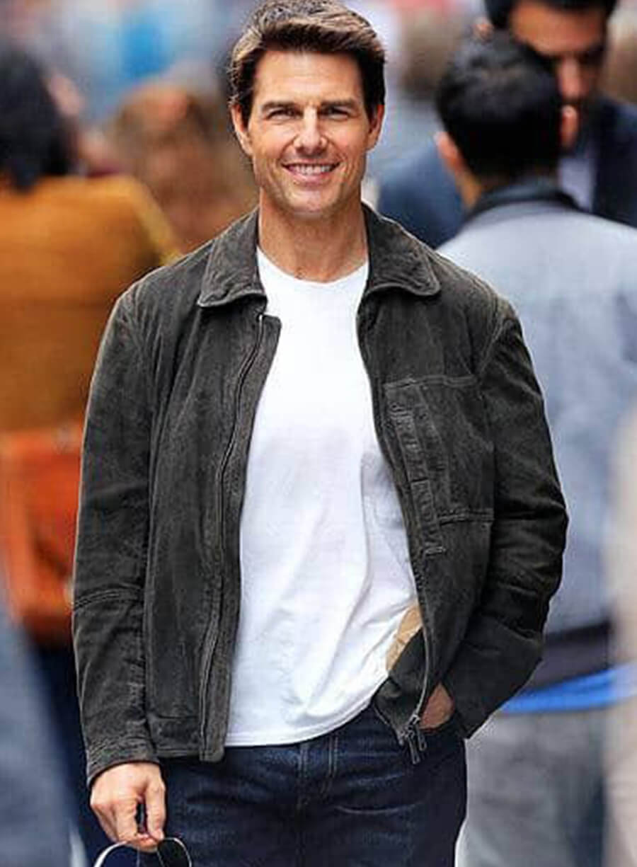 Tom Cruise Oblivion Black Leather Jacket