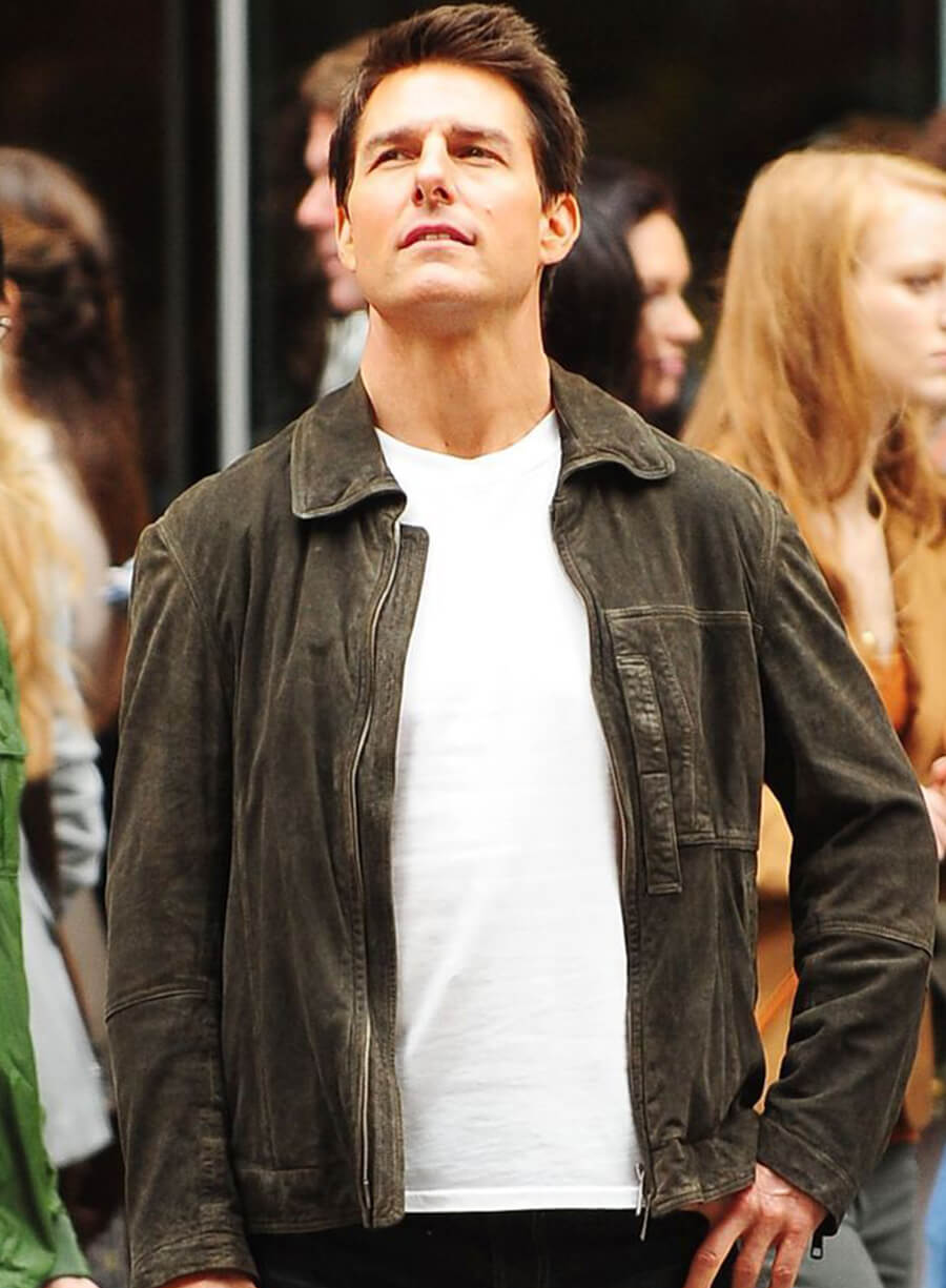 Tom Cruise Oblivion Black Leather Jacket