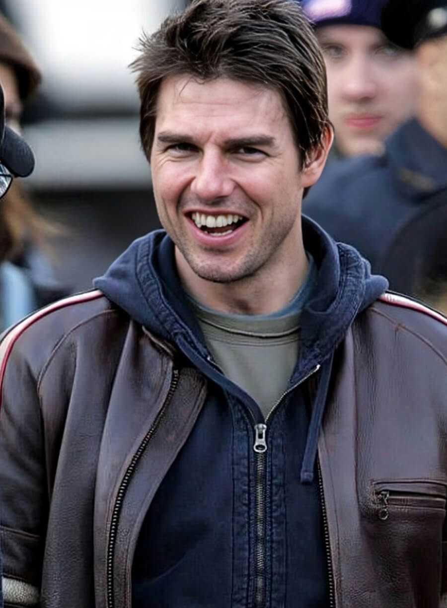 Tom Cruise War of the Worlds Brown Leather Jacket