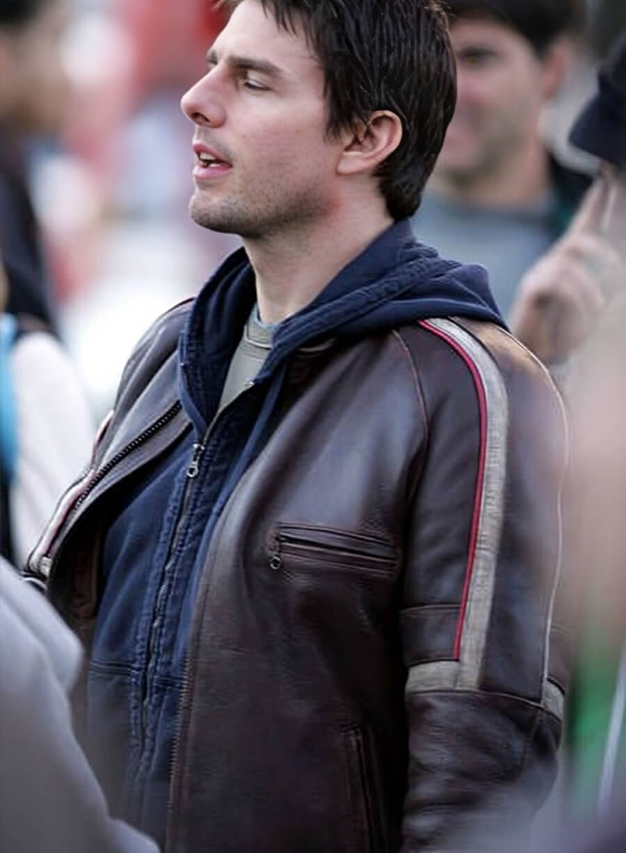 Tom Cruise War of the Worlds Brown Leather Jacket