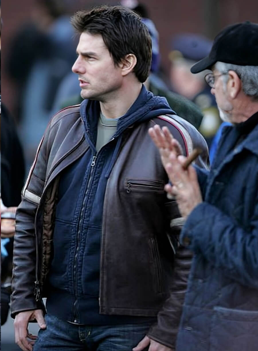 Tom Cruise War of the Worlds Brown Leather Jacket