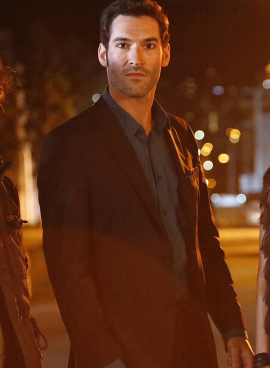 Tom Ellis Lucifer S01 Black Blazer