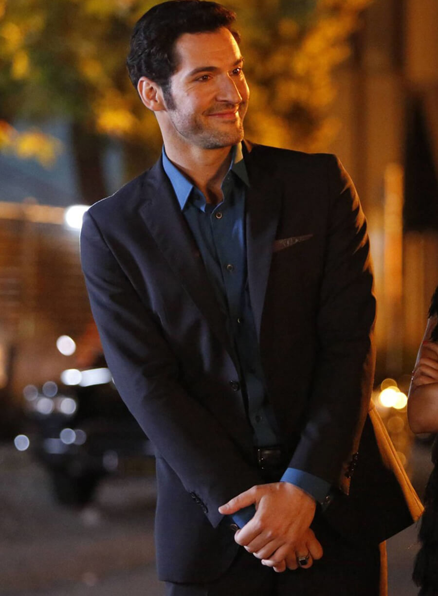 Tom Ellis Lucifer S01 Black Blazer