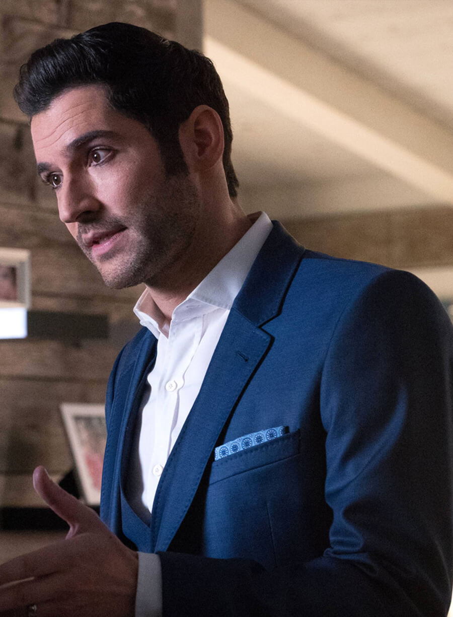 Tom Ellis Lucifer S02 Blue Blazer
