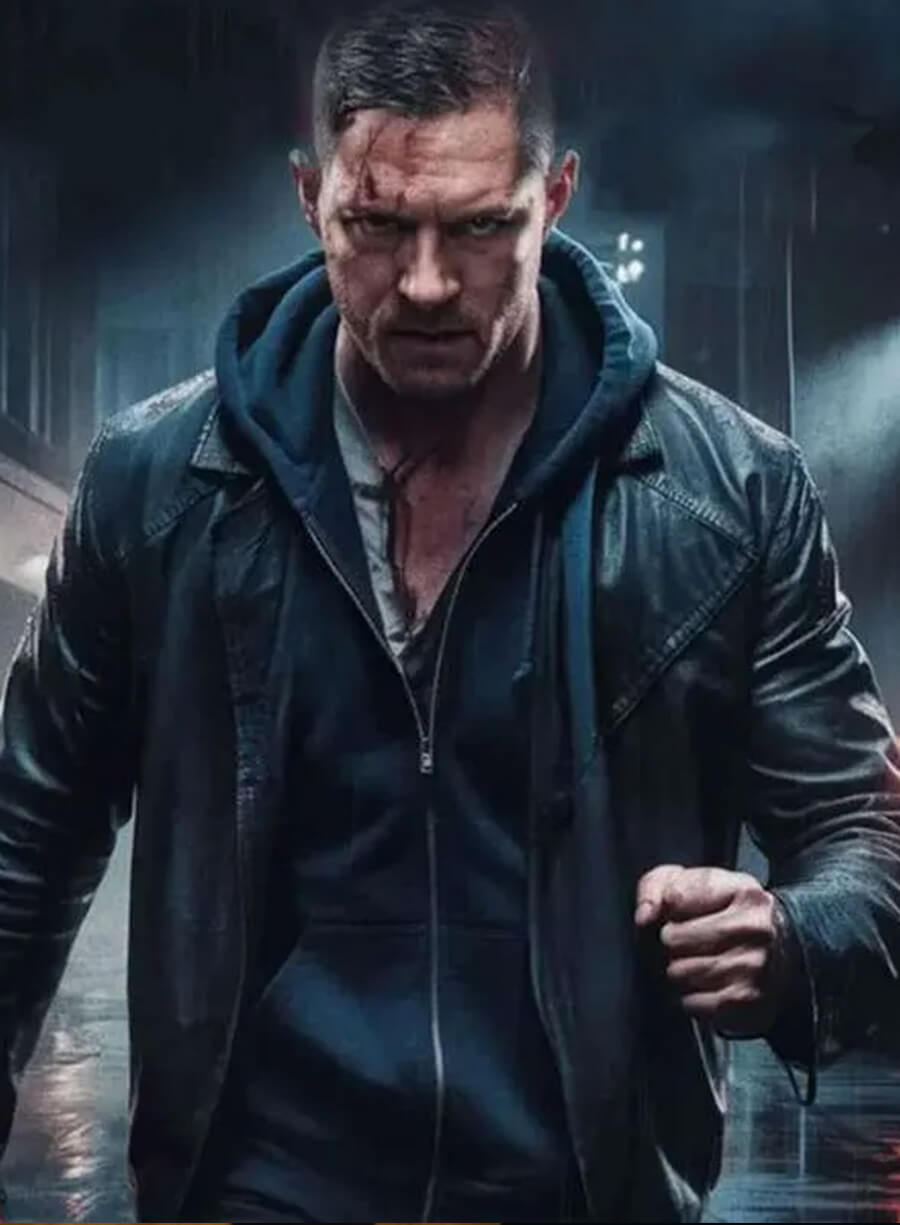 Tom Hardy Havoc 2025 Black Leather Jacket