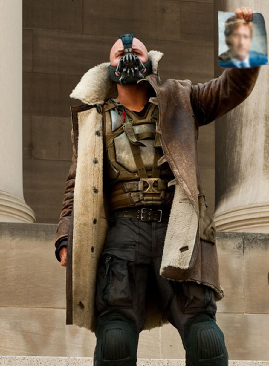 Tom Hardy The Dark Knight Rises Leather Trench Coat