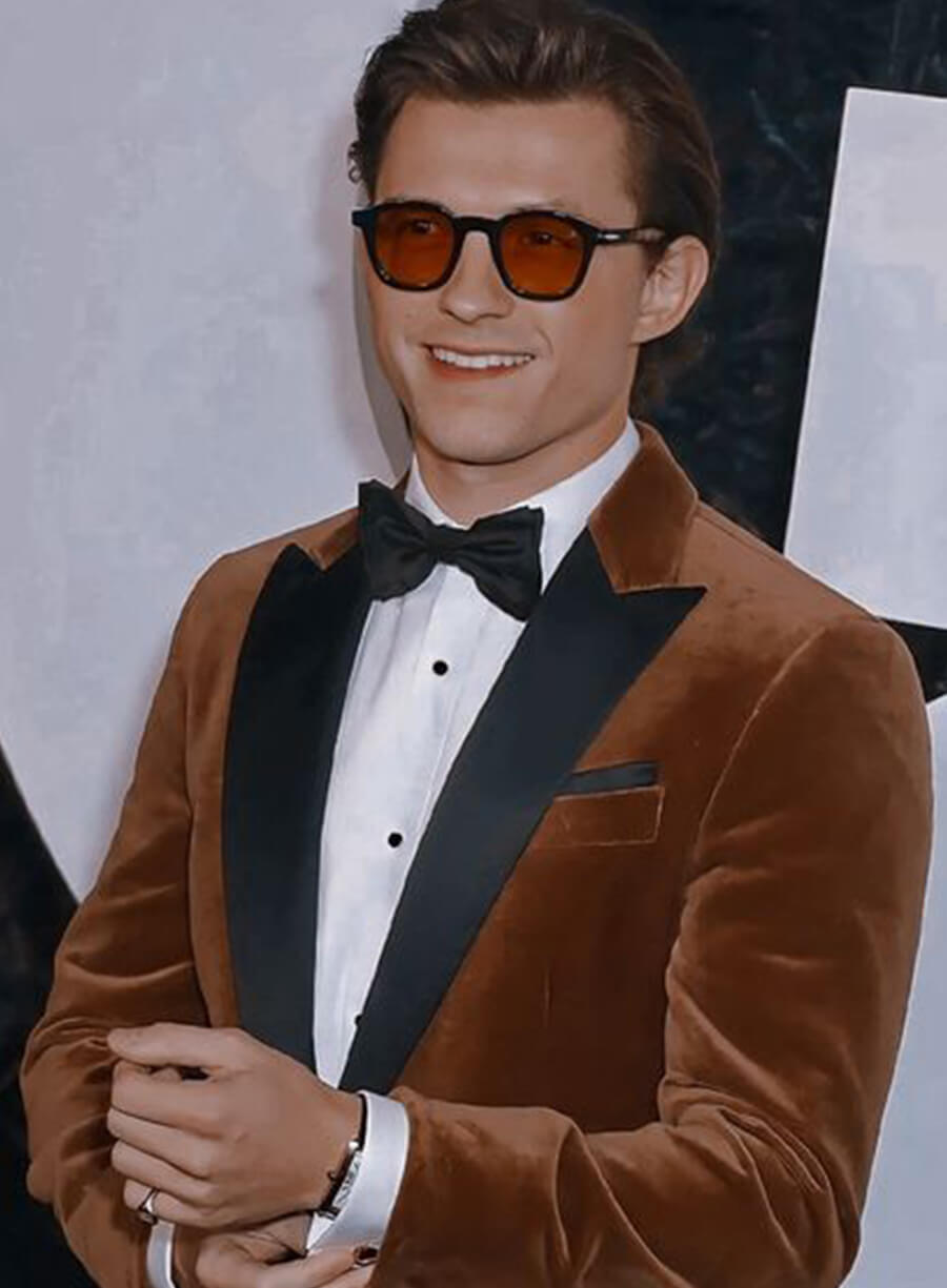 Tom Holland Brown Velvet suit