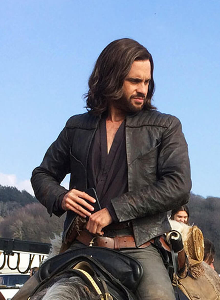 Tom Riley Da Vinci's Demons Black Leather Jacket