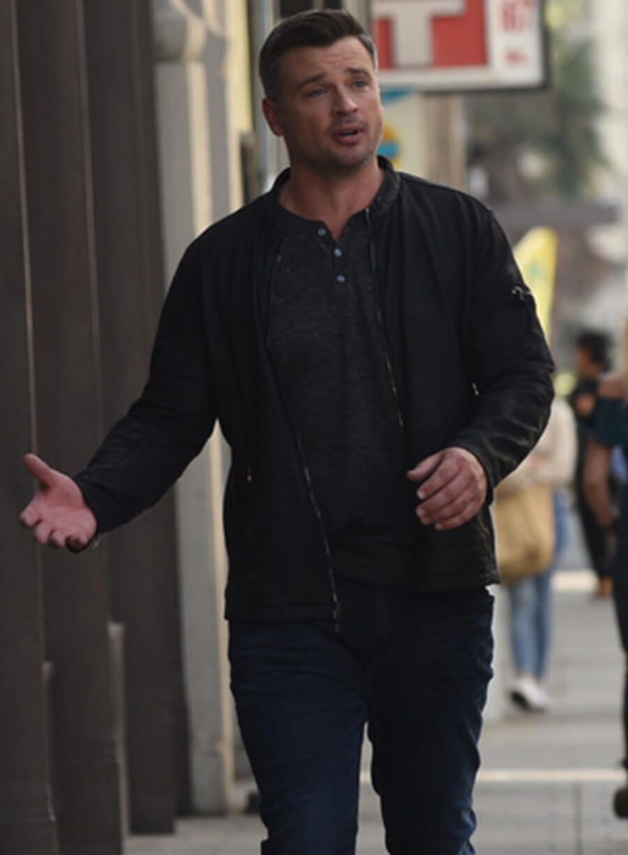 Tom Welling Lucifer S03 Black Leather Jacket