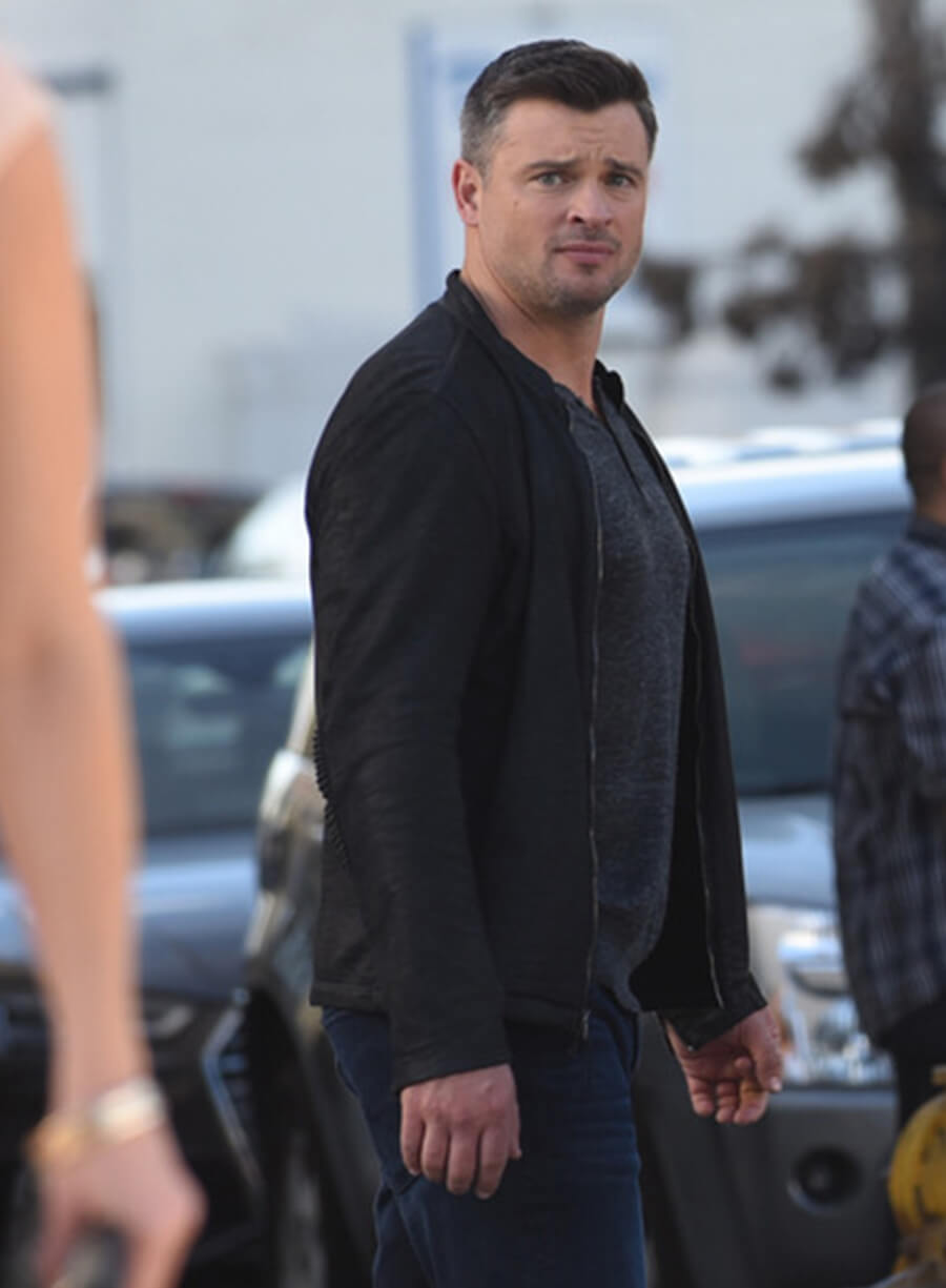 Tom Welling Lucifer S03 Black Leather Jacket
