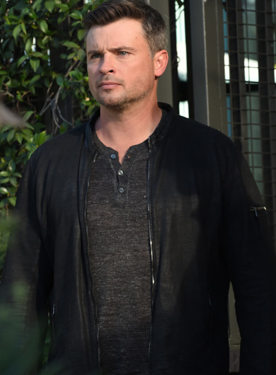 Tom Welling Lucifer S03 Black Leather Jacket