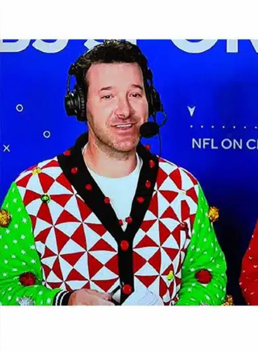 Tony Romo Christmas Green Ugly Sweater