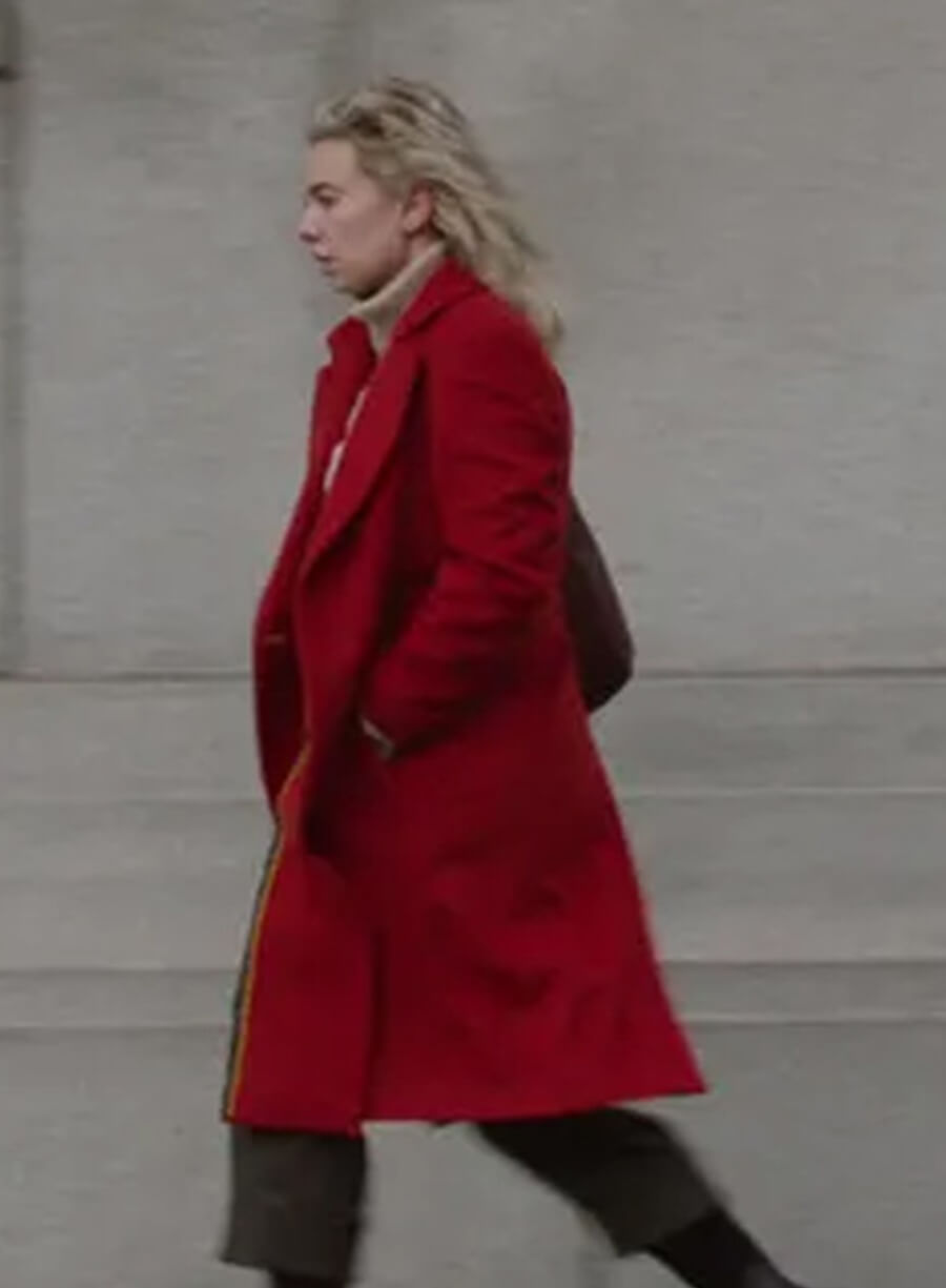 Vanessa Kirby Pieces of a Woman Red Wool Coat