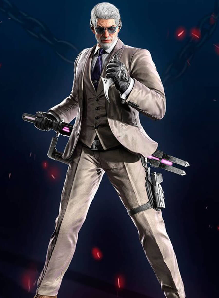Victor Chevalier Tekken 8 Grey Suit