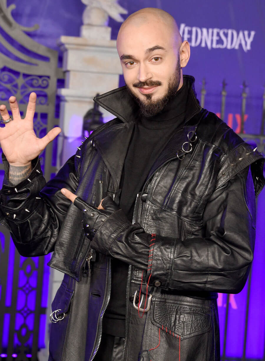 Victor Dorobantu Webnesday Premiere Leather Coat