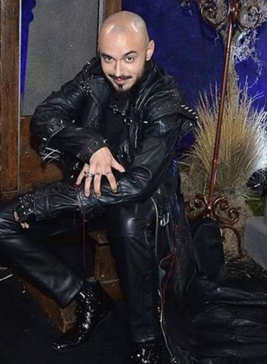 Victor Dorobantu Webnesday Premiere Leather Coat