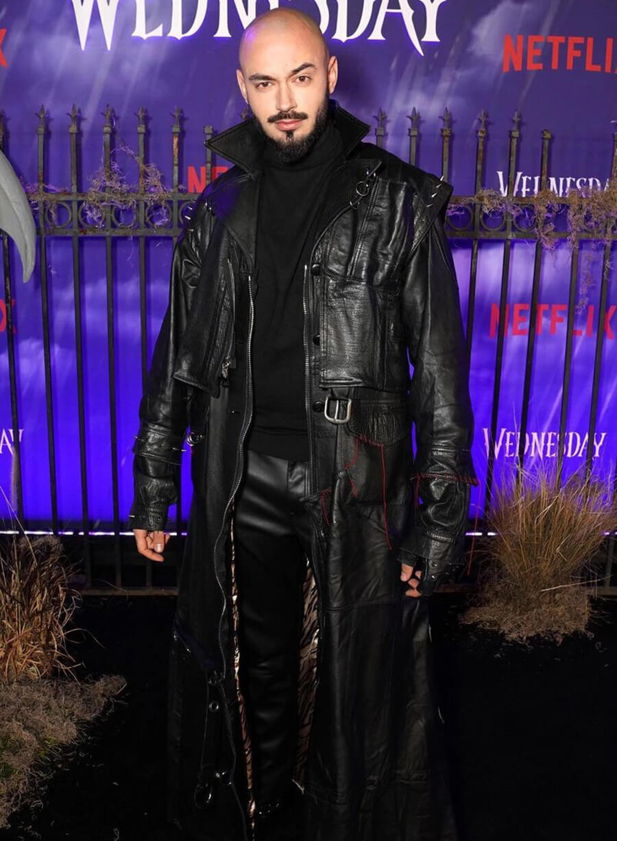 Victor Dorobantu Webnesday Premiere Leather Coat