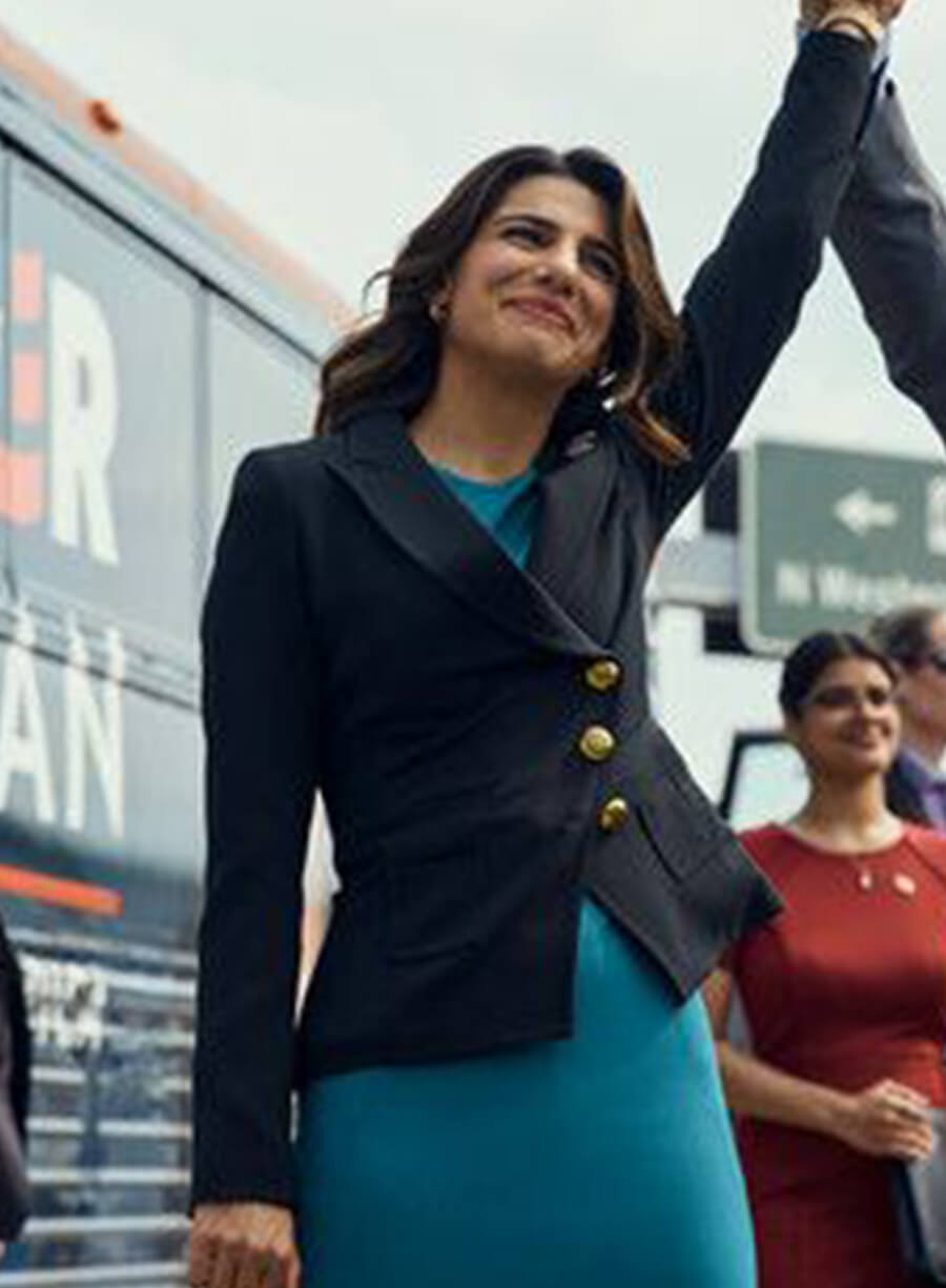 Victoria Neuman Gen V Blue Asymmetrical Blazer