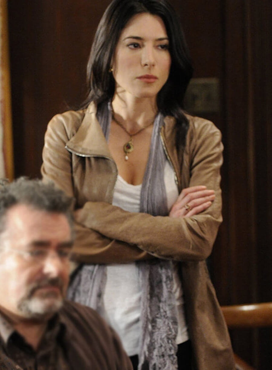 Warehouse 13 S04 Jaime Murray Brown Leather Jacket
