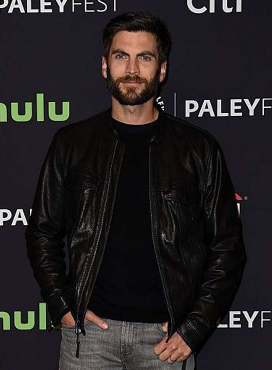 Wes Bentley Black Leather Jacket