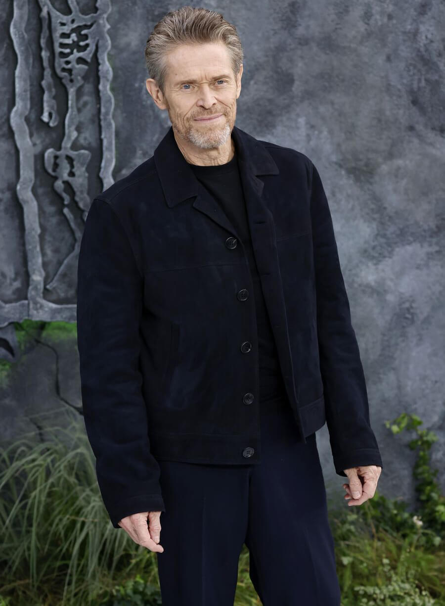 Willem Dafoe Beetlejuice Beetlejuice Premiere Black Suede Jacket