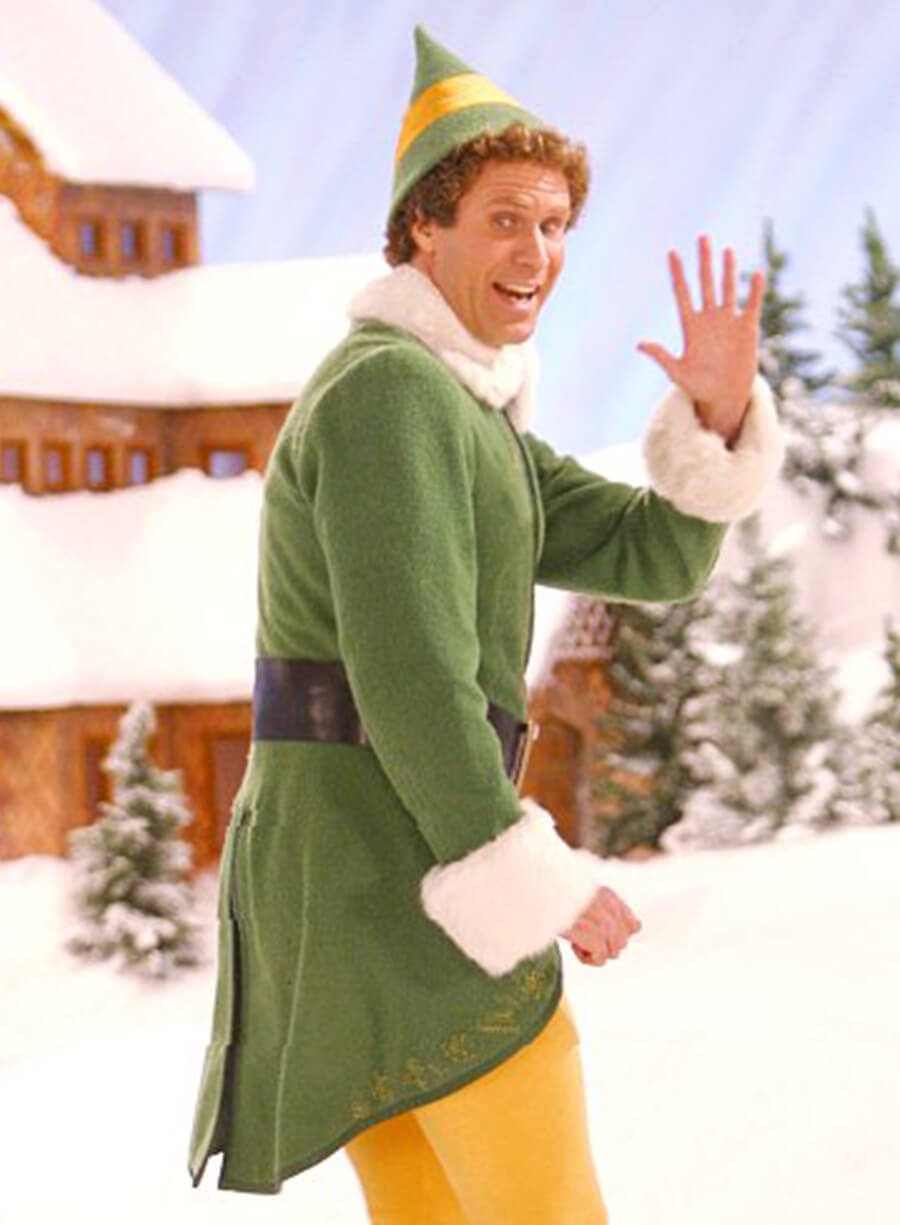 William Buddy Elf Christmas Green Wool Coat