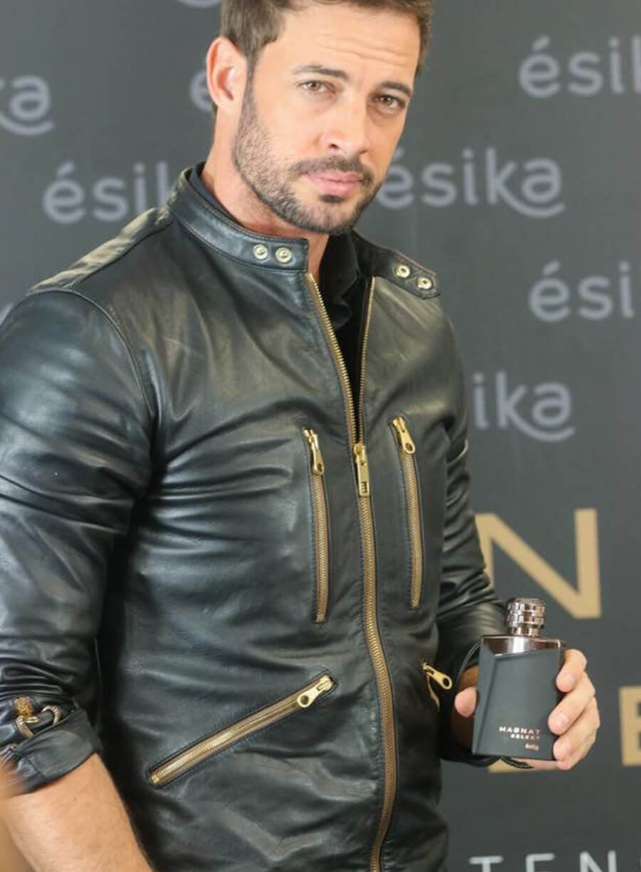 William Levy Leather Black Jacket