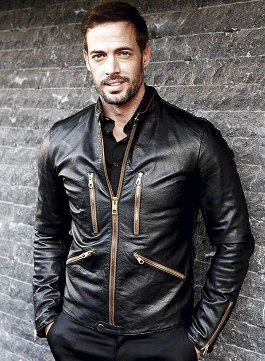 William Levy Leather Black Jacket