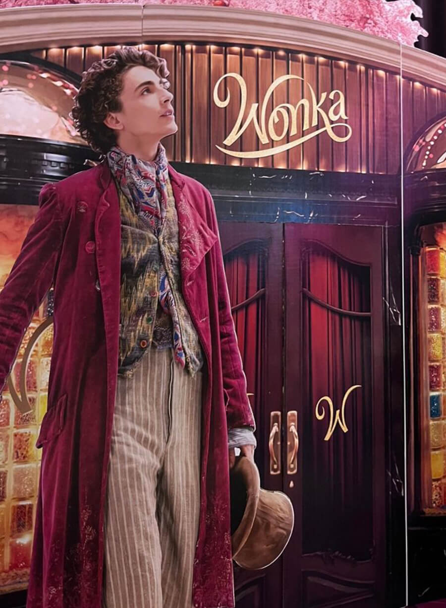 Willy Wonka Maroon Velvet Coat