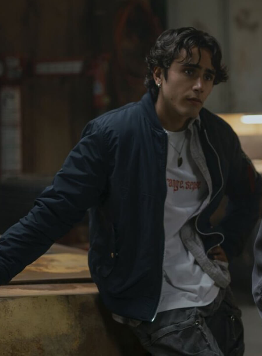 Zac Torres Motorhead Blue Bomber Jacket