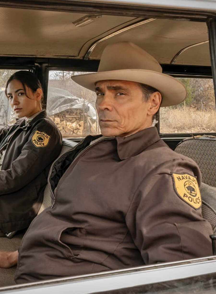 Zahn McClarnon Dark Winds Brown Cotton Jacket