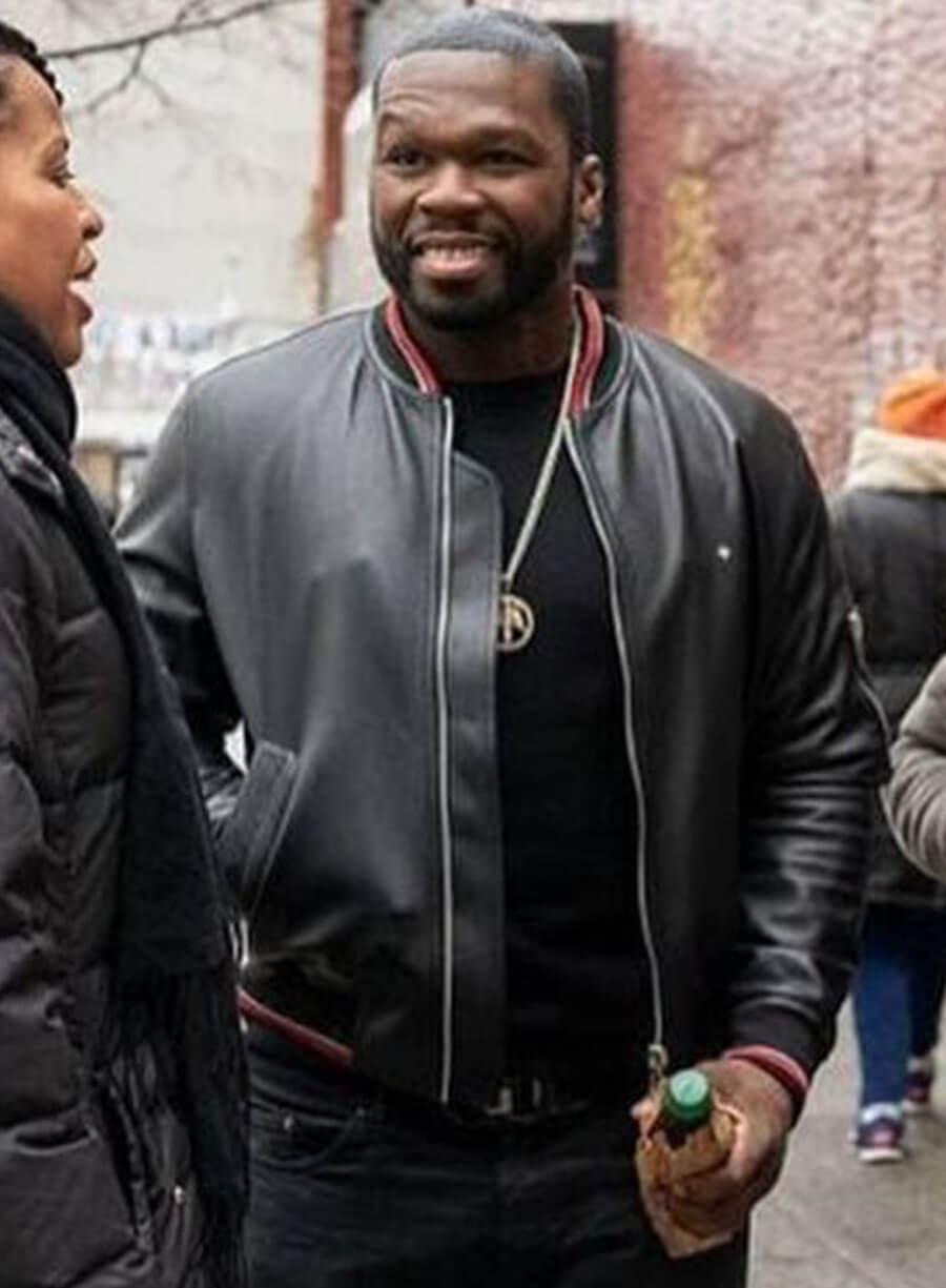 50 Cent Power Black Leather Jacket