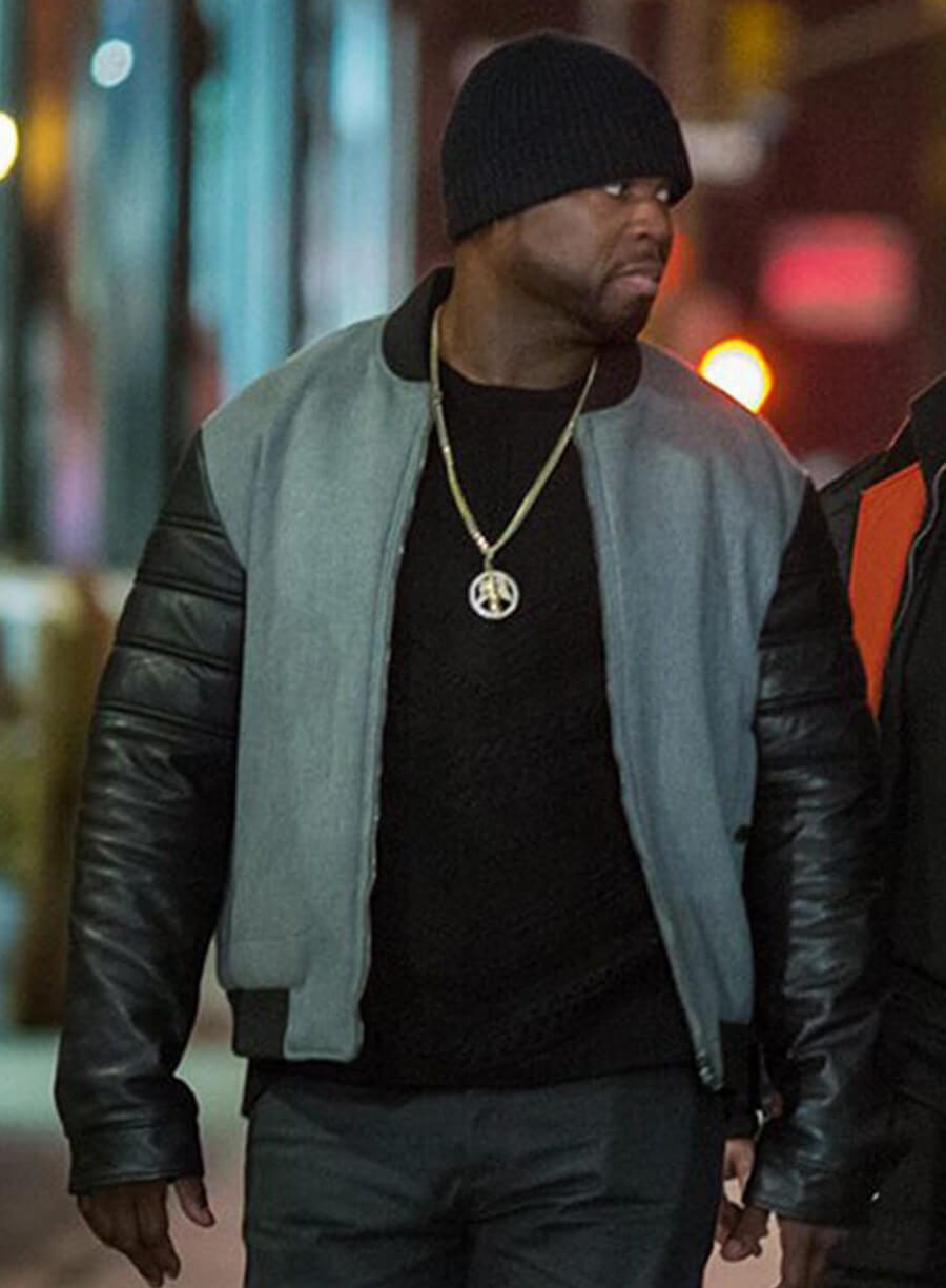 50 Cent Power TV Series Bomber Leather Jacket