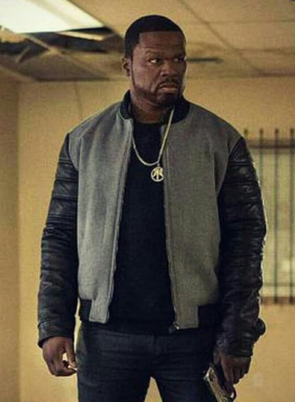 50 Cent Power TV Series Bomber Leather Jacket
