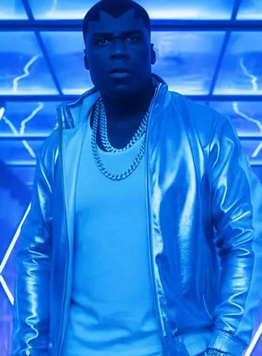 50 Cent Street Figther 2026 White Leather Jacket