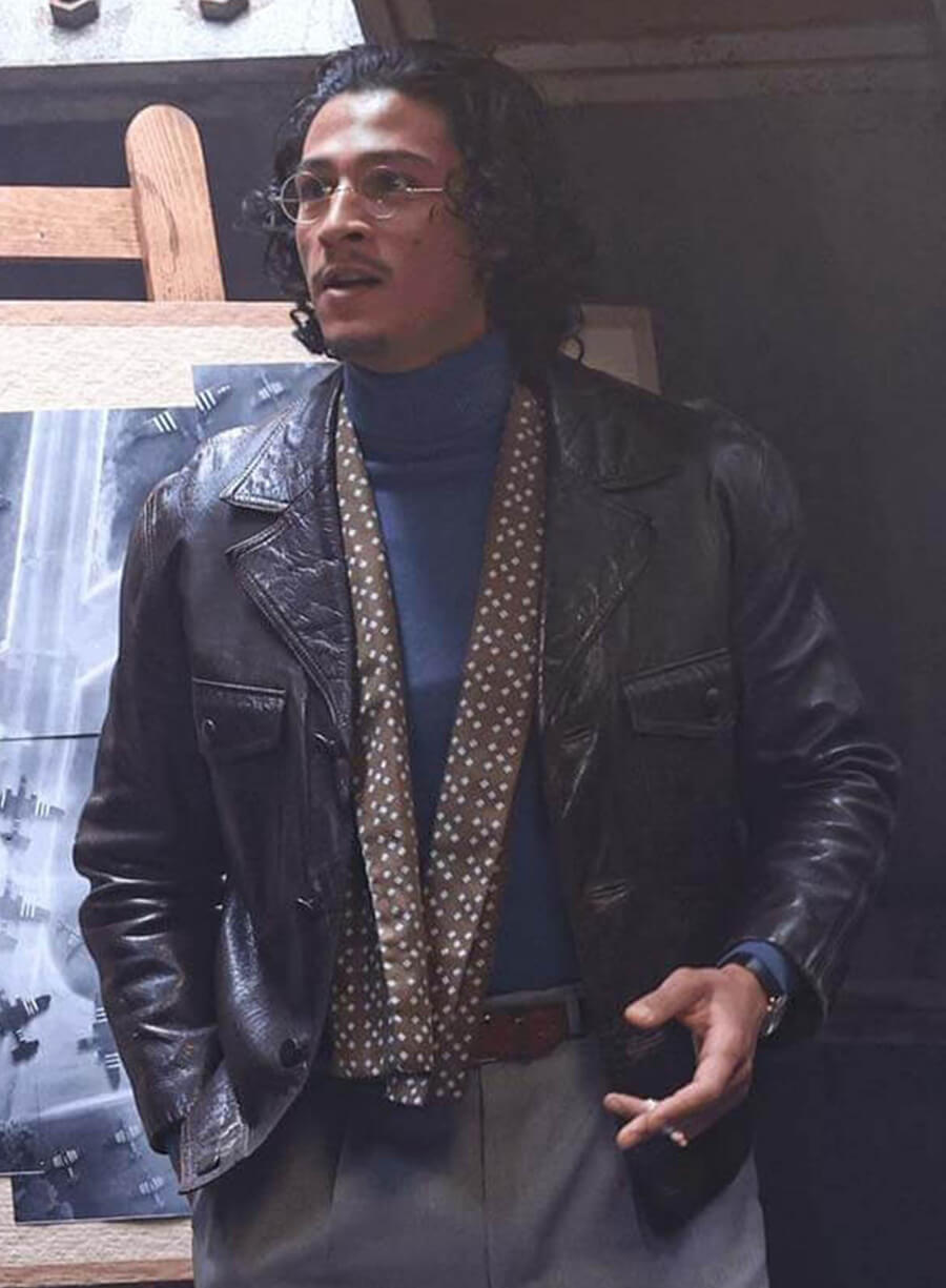 Emilio Sakraya Fortitude 2026 Black Leather Jacket