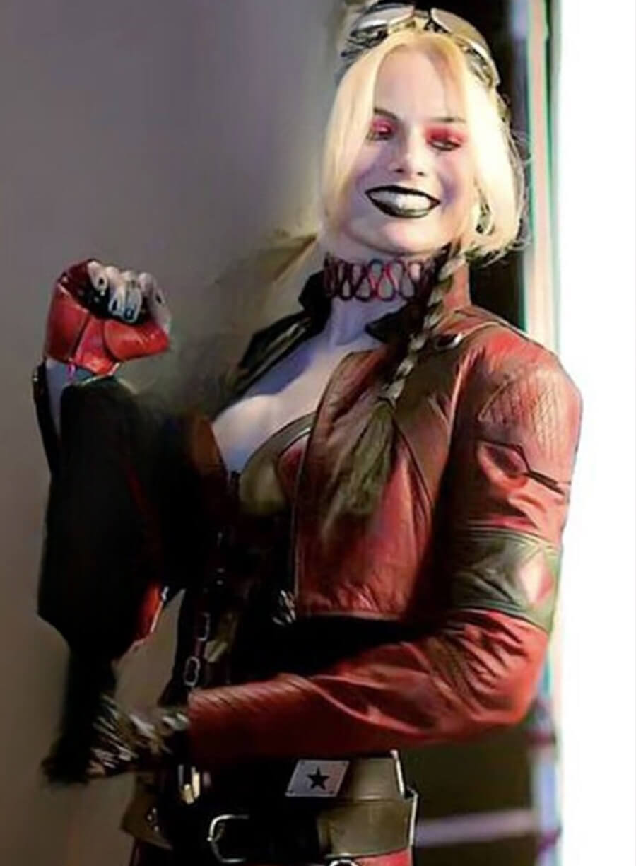 Harley Quinn Suicide Squad 2 Red Leather Jacket – LeatherJacketMerchant