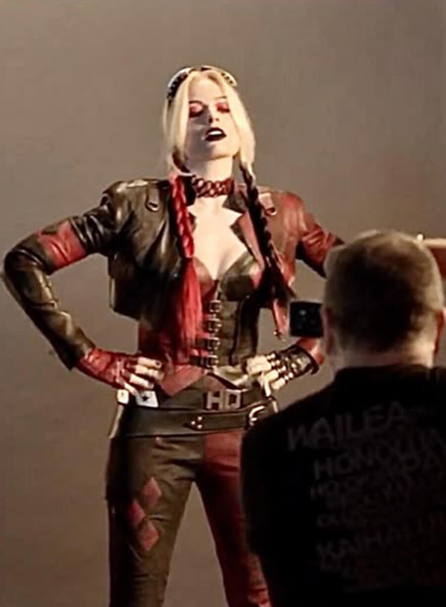Harley Quinn Suicide Squad 2 Red Leather Jacket