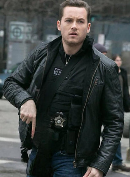 Jay Halstead Chicago P.D. Black Leather Jacket